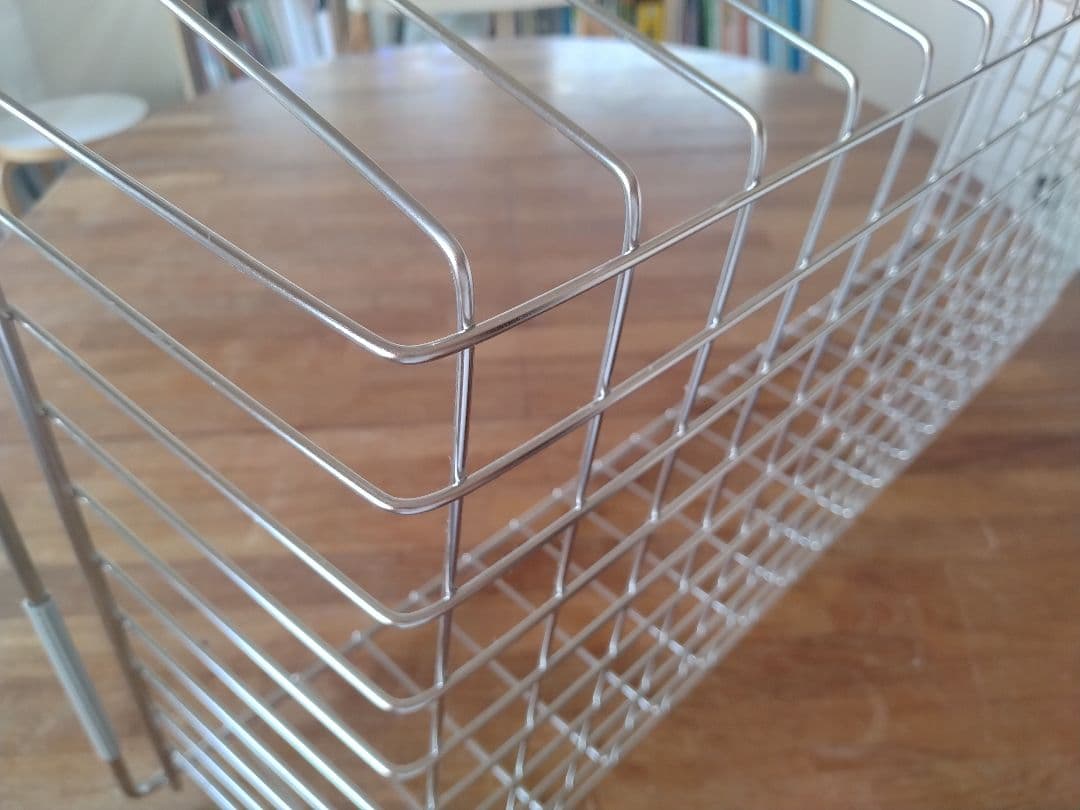 【訳あり】MUJI無印良品 ステンレスユニットシェルフ用ワイヤーバスケット2個