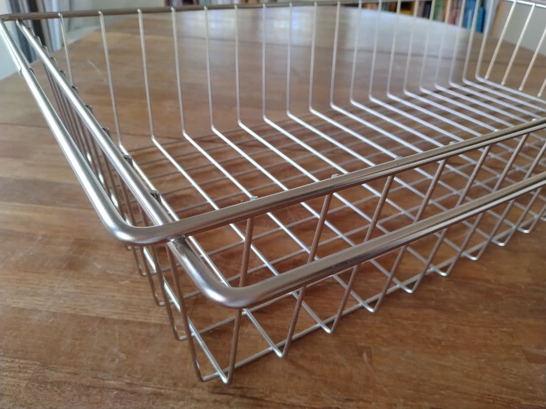 【訳あり】MUJI無印良品 ステンレスユニットシェルフ用ワイヤーバスケット2個