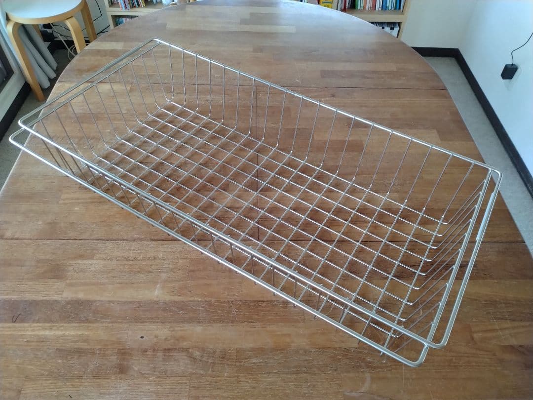 【訳あり】MUJI無印良品 ステンレスユニットシェルフ用ワイヤーバスケット2個