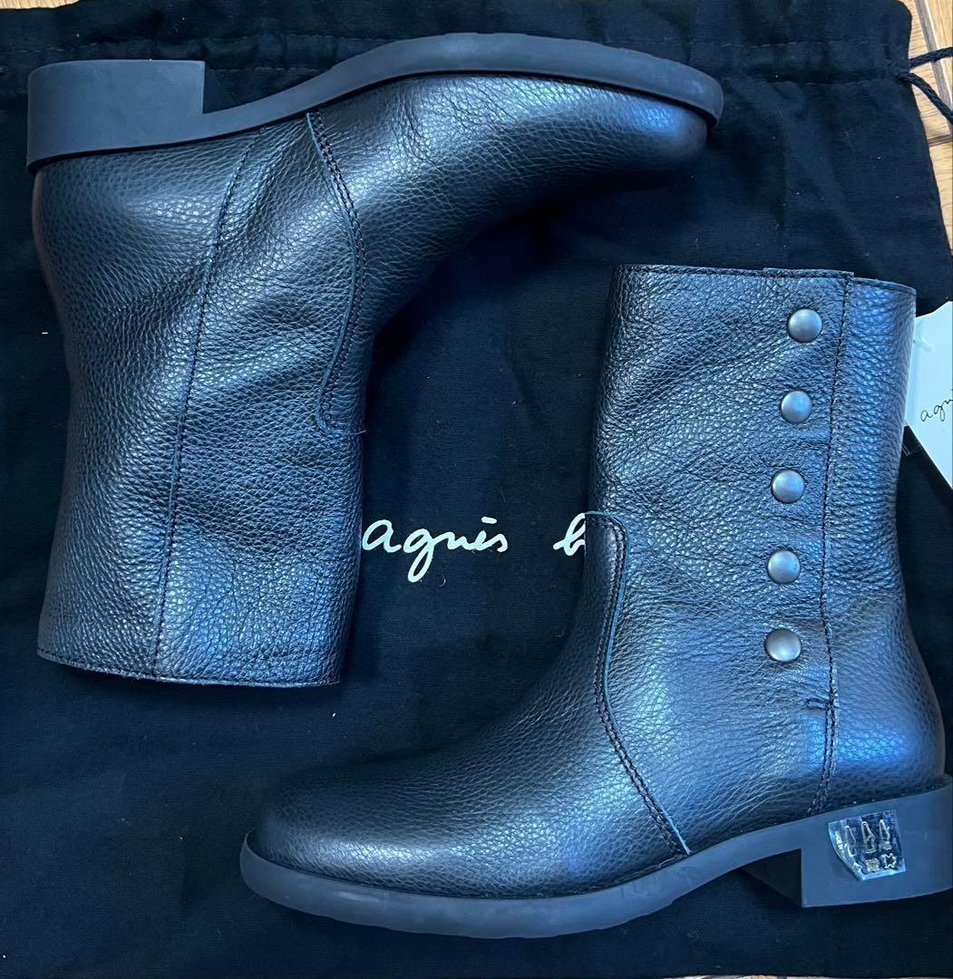 定価6.2万 . アニエスベー agne's b ニュープレッションブーツ 37