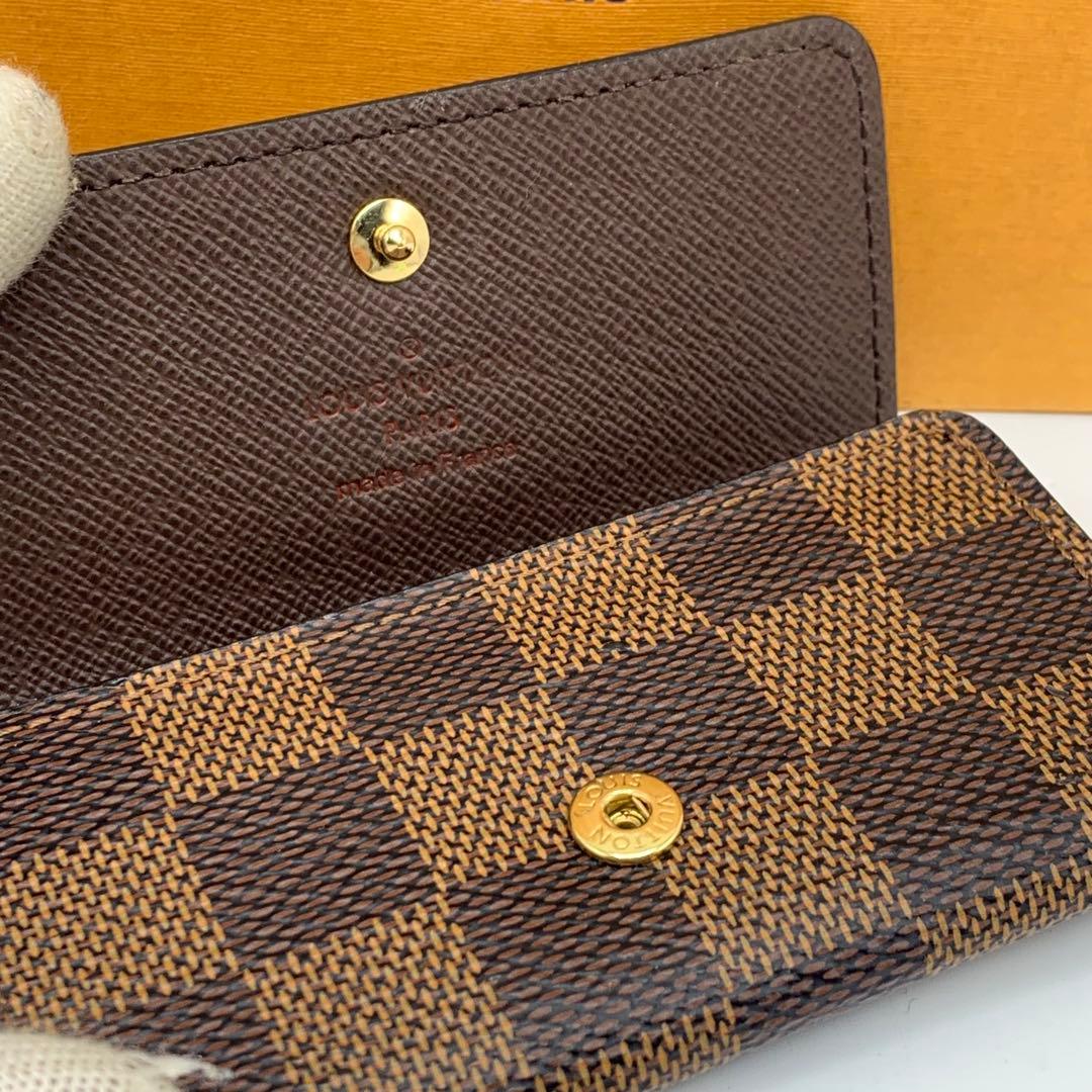 【美品】ルイヴィトン　キーケース　4連　ミュルティクレ4 ダミエ　エベヌ