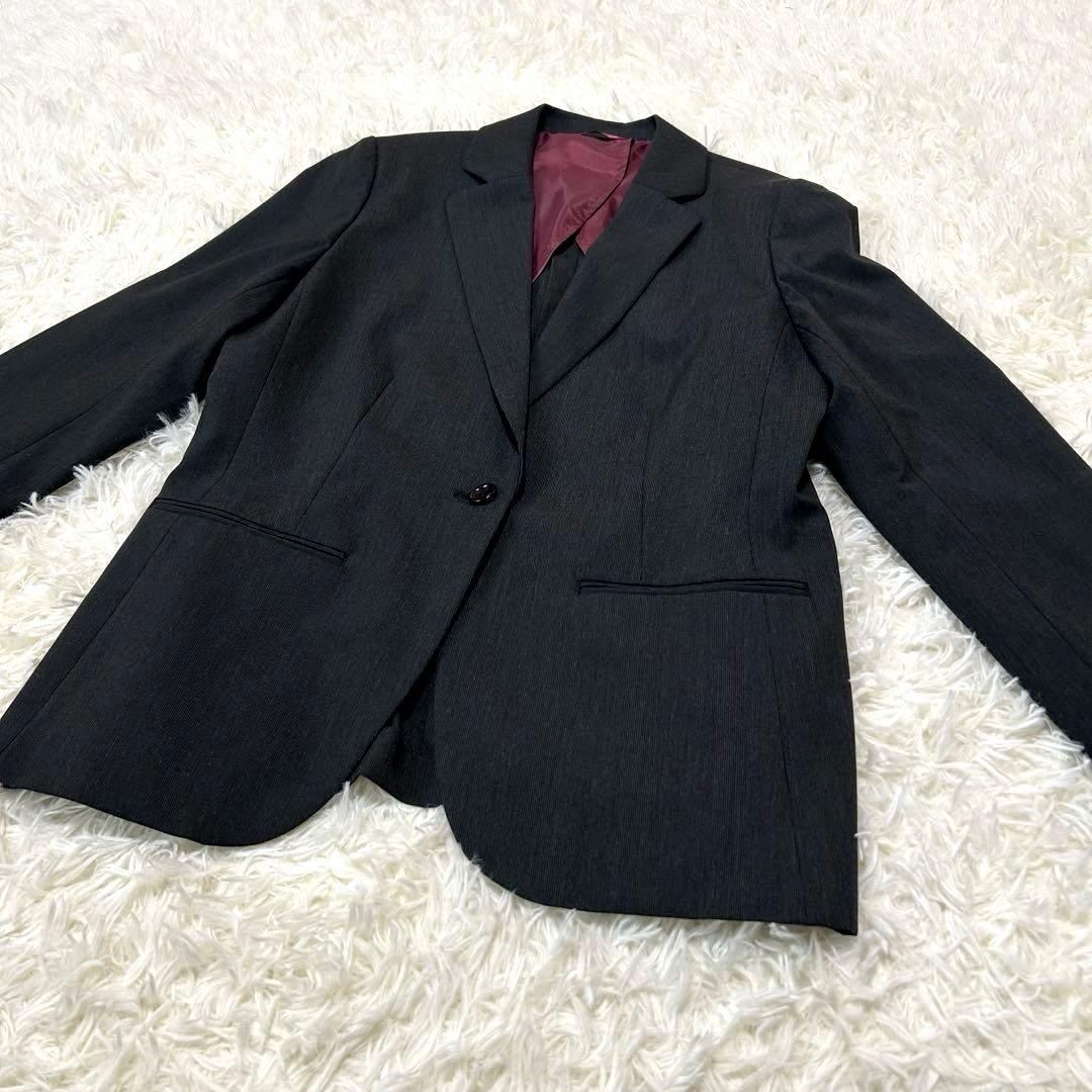 大きいサイズ ユキトリイ パンツスーツ レディース XL～XXL ネイビー