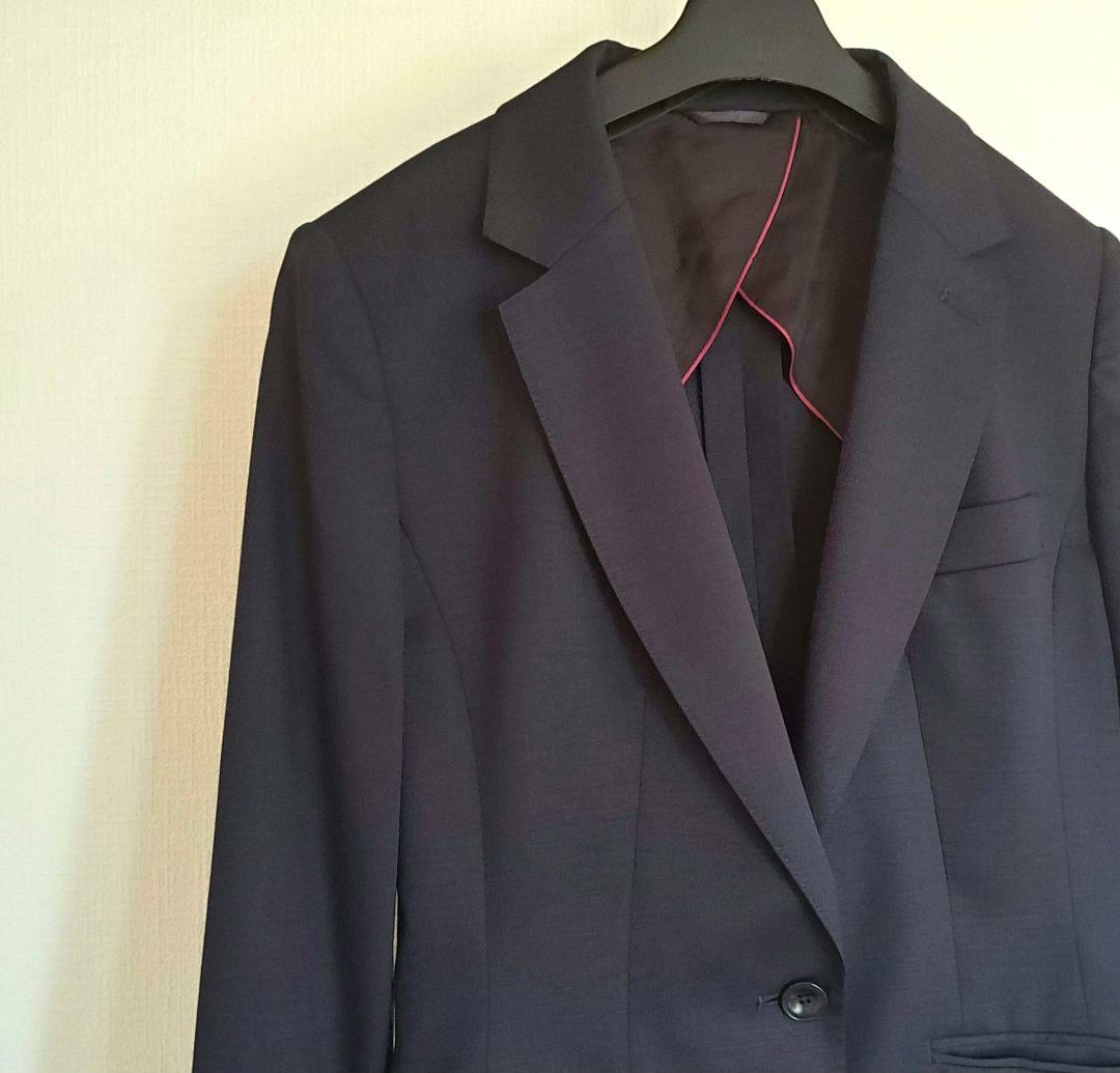 HILTON ヒルトン super110's パンツスーツ セット 黒　無地