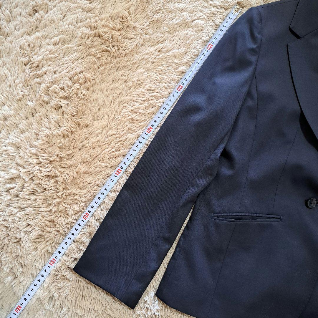 HILTON ヒルトン super110's パンツスーツ セット 黒　無地