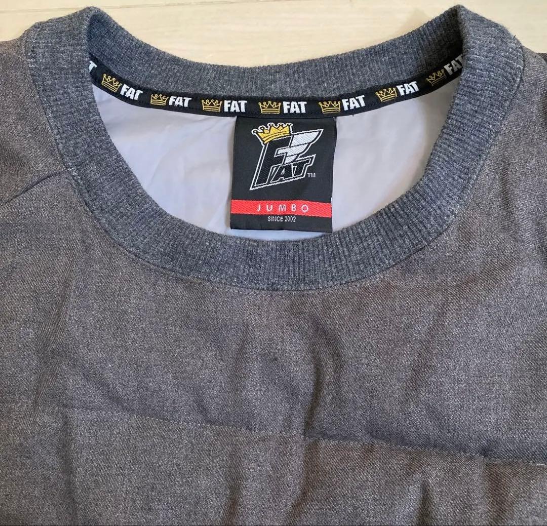 ビ*ト様 FAT グレー キルティング トレーナー JUMBO