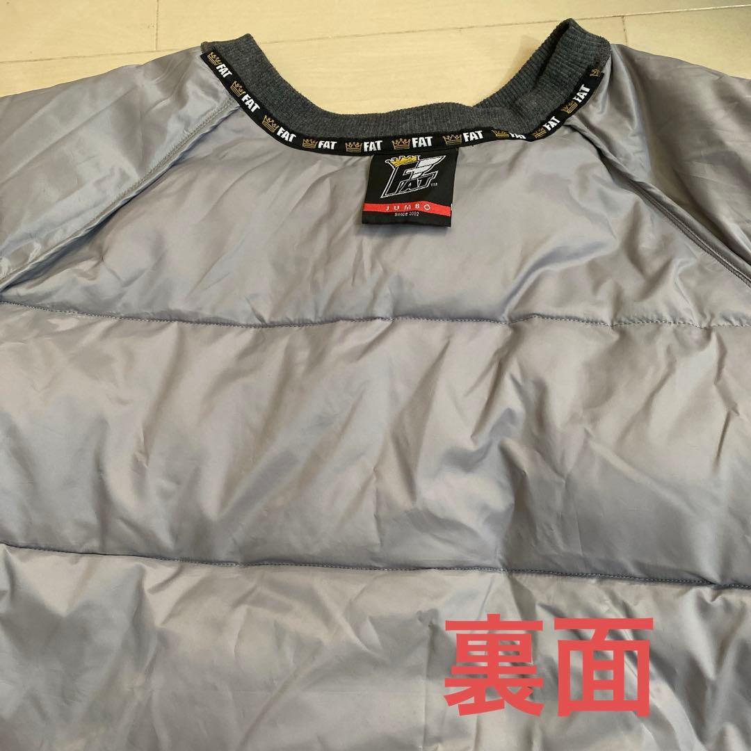 ビ*ト様 FAT グレー キルティング トレーナー JUMBO