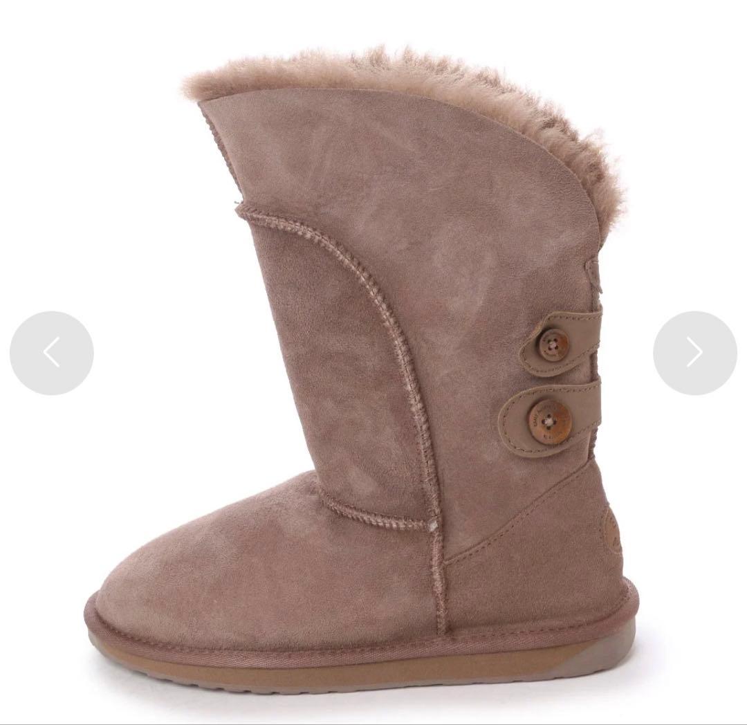 新品 エミューオーストラリア EMU ムートンブーツ 26 ベージュ ミドル丈