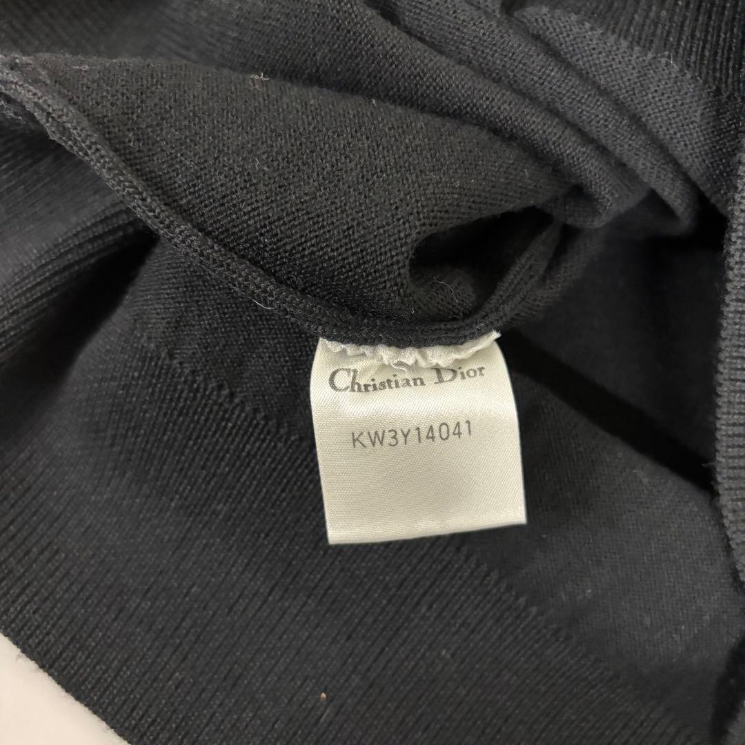 クリスチャンディオール　ウール100% 長袖ニットセーター　ブラックM（E1