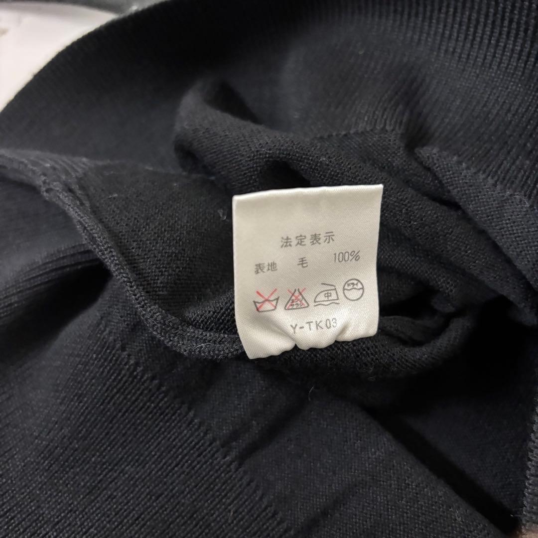 クリスチャンディオール　ウール100% 長袖ニットセーター　ブラックM（E1