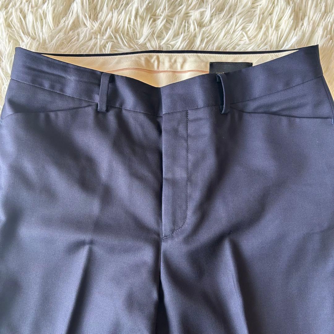 美品　近年モデル　ユナイテッドアローズ ノーカラーパンツセットアップスーツ　紺