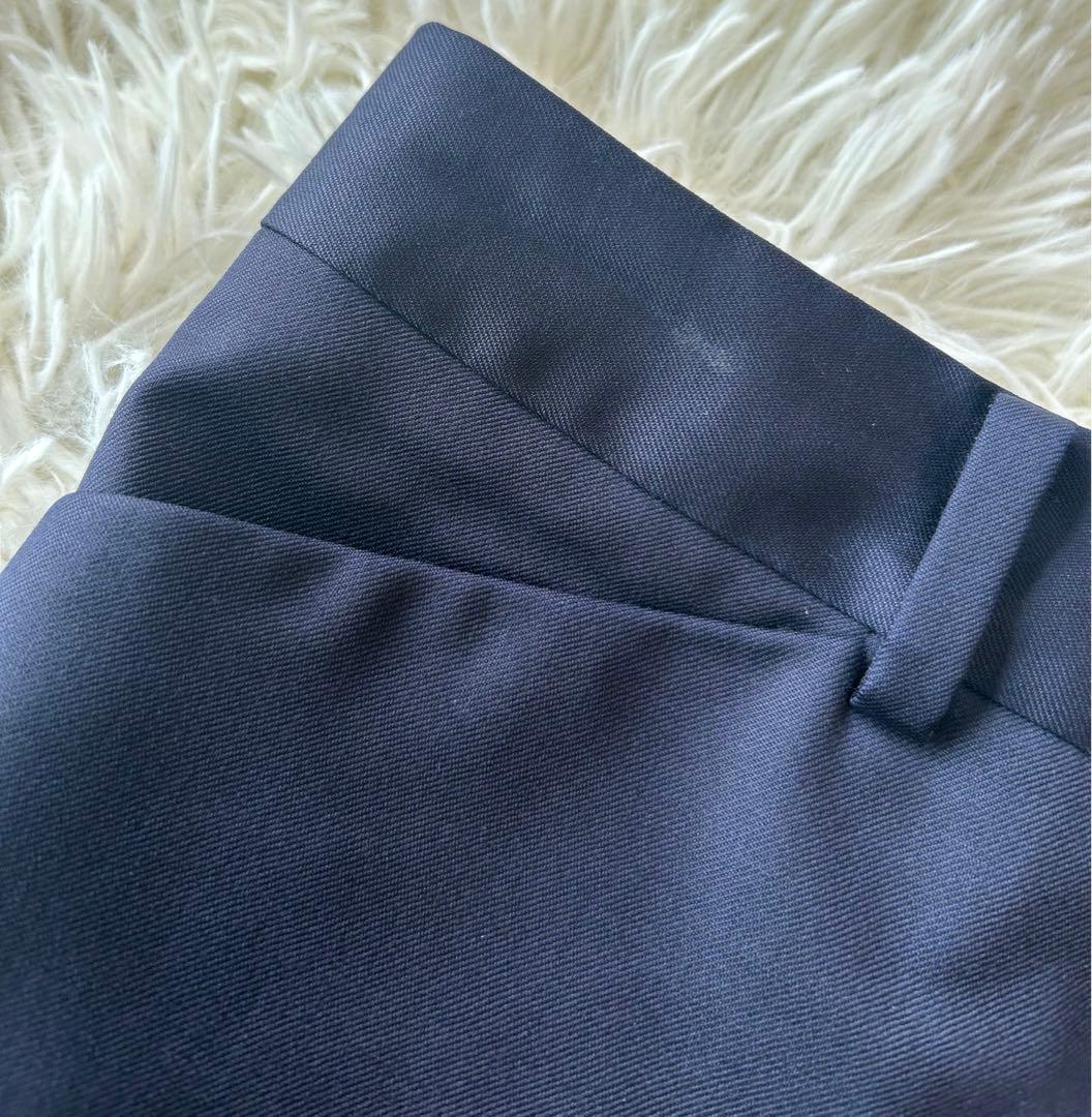 美品　近年モデル　ユナイテッドアローズ ノーカラーパンツセットアップスーツ　紺