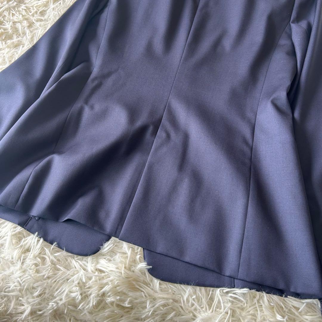 美品　近年モデル　ユナイテッドアローズ ノーカラーパンツセットアップスーツ　紺