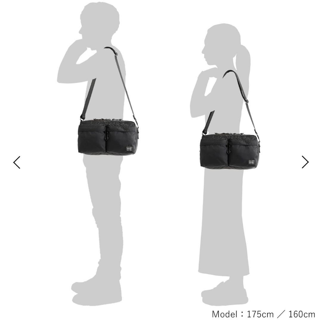 ☆未使用級☆【PORTER】現行 FORCE 2WAY WAIST BAG 黒