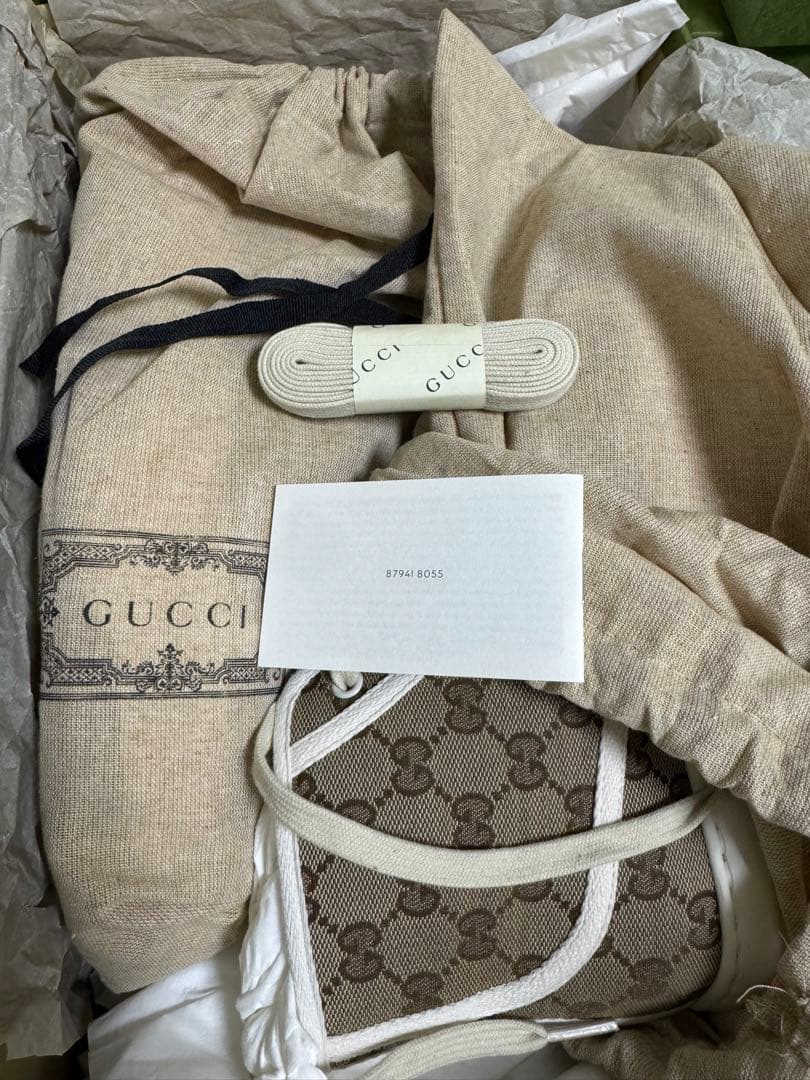GUCCI ロゴパターン スニーカーメンズ8サイズ新品