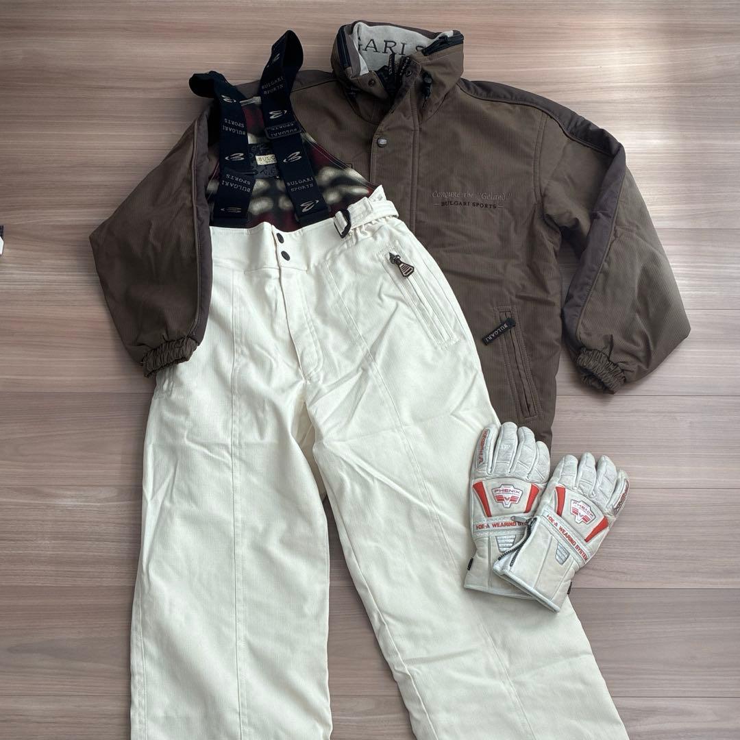 スキー スノボー ウェア セット ブルガリスポーツ フード付き 手袋付き