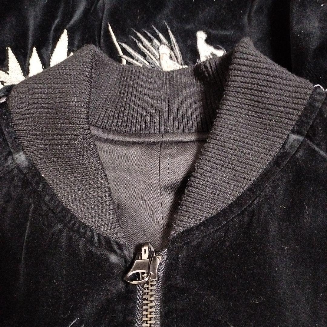 JACK ROSE ジャックローズ スカジャン リバーシブル 刺繍 別珍 黒