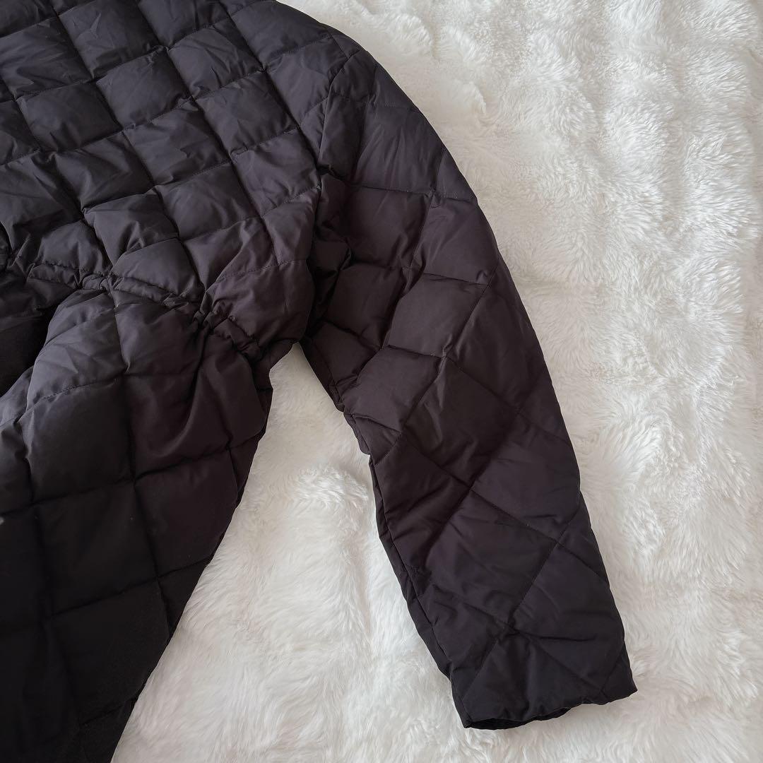 TAION × NOLLEY'S 別注 ウエスト切替えノーカラーダウン ブラック