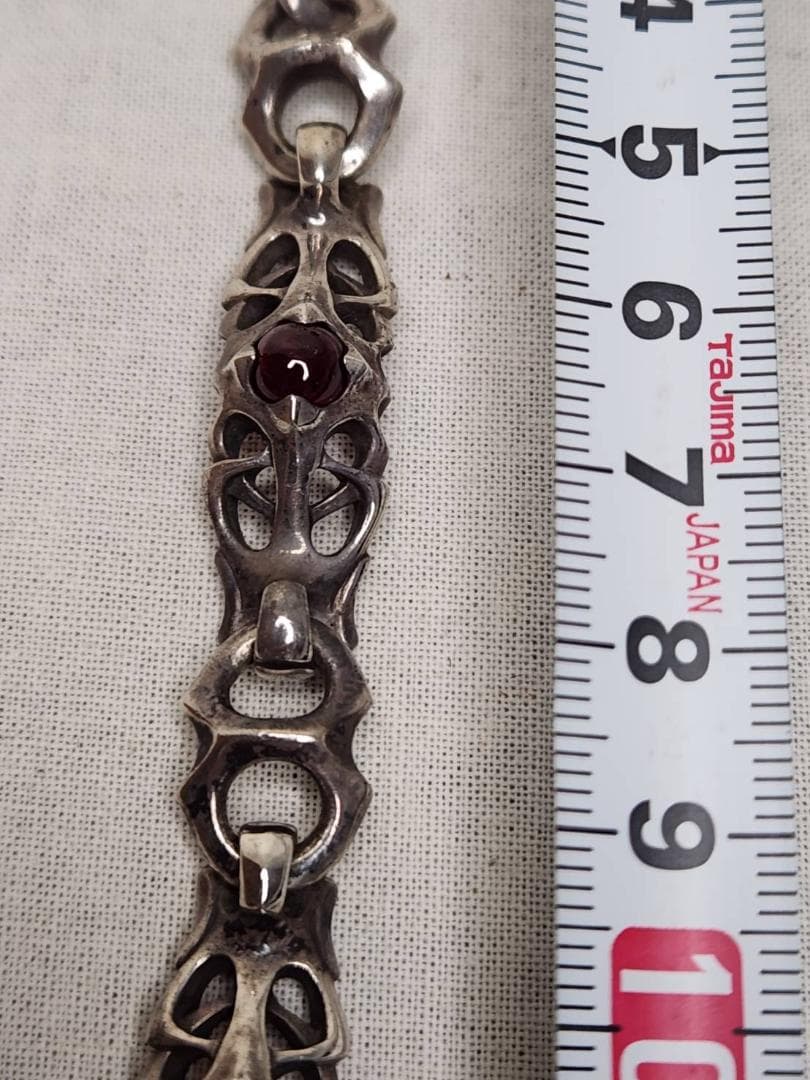 JAP工房 一馬 ブレスレット ヌーボーデコラ ガーネット 42.6ｇ OLD