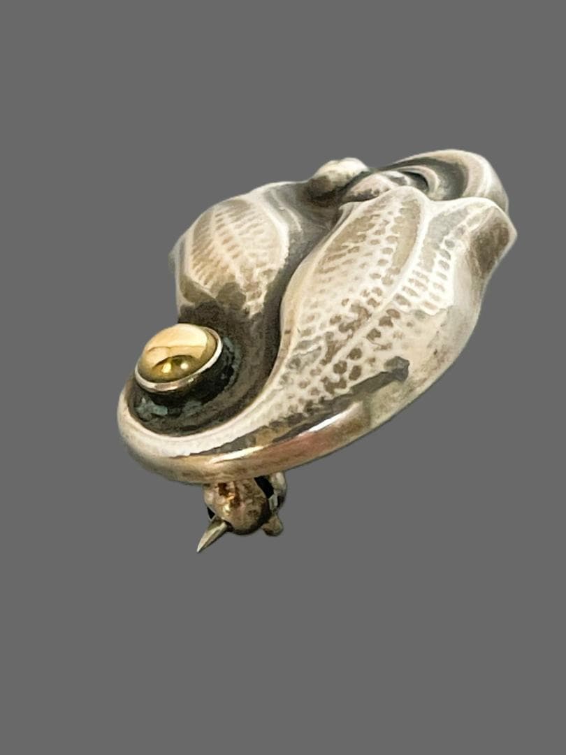   ブローチ フラワーモチーフ 刻印100　希少 SV