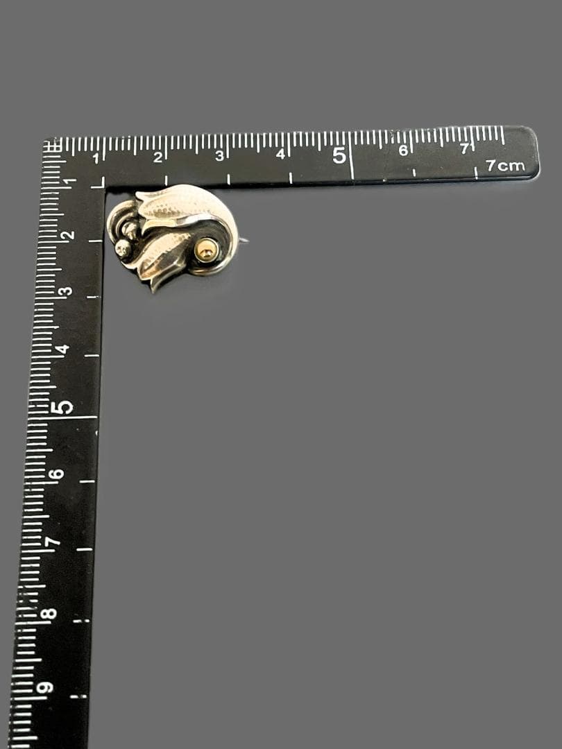   ブローチ フラワーモチーフ 刻印100　希少 SV