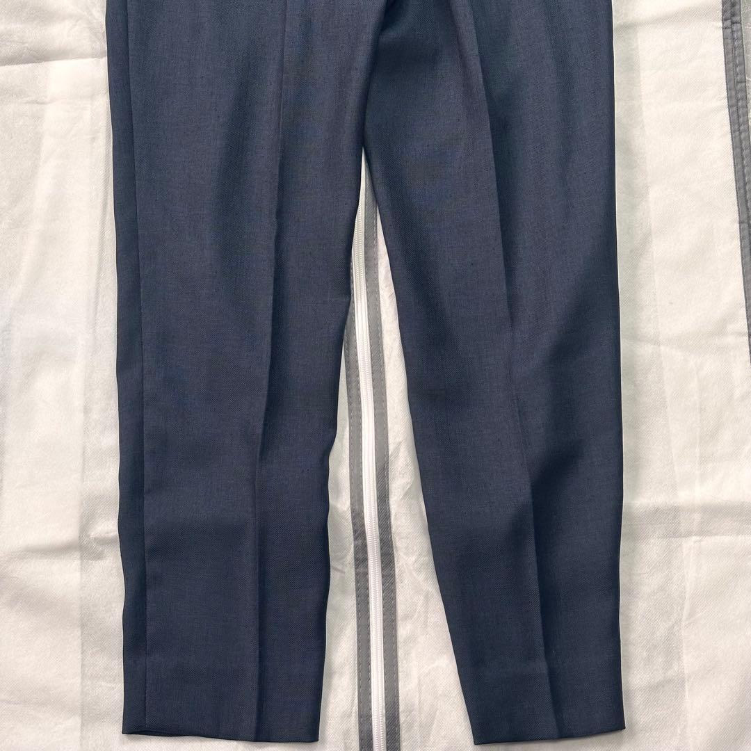 美品♡現行 インディヴィ パンツスーツ セットアップ ノーカラー ネイビー