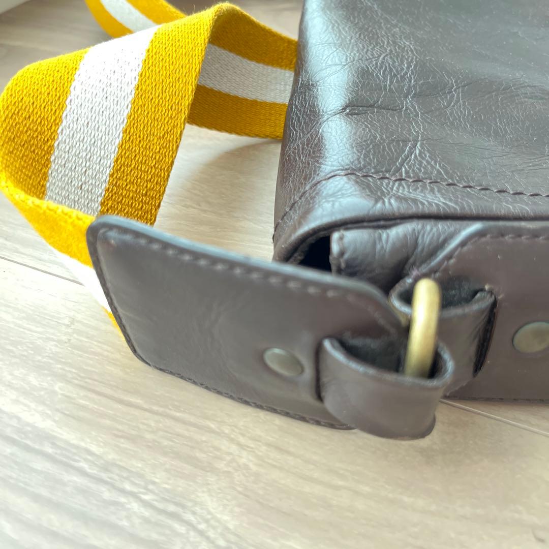 しらたま【美品:定番】BALLY ショルダーバッグ ダークブラウン