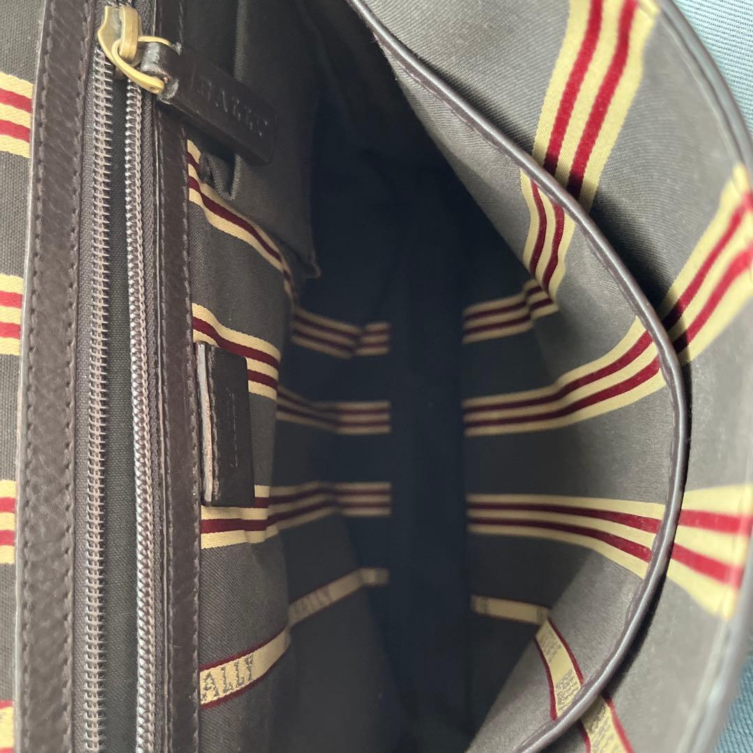 しらたま【美品:定番】BALLY ショルダーバッグ ダークブラウン