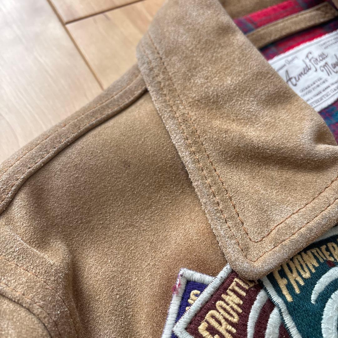 AVIREX パッチ付きレザージャケット L