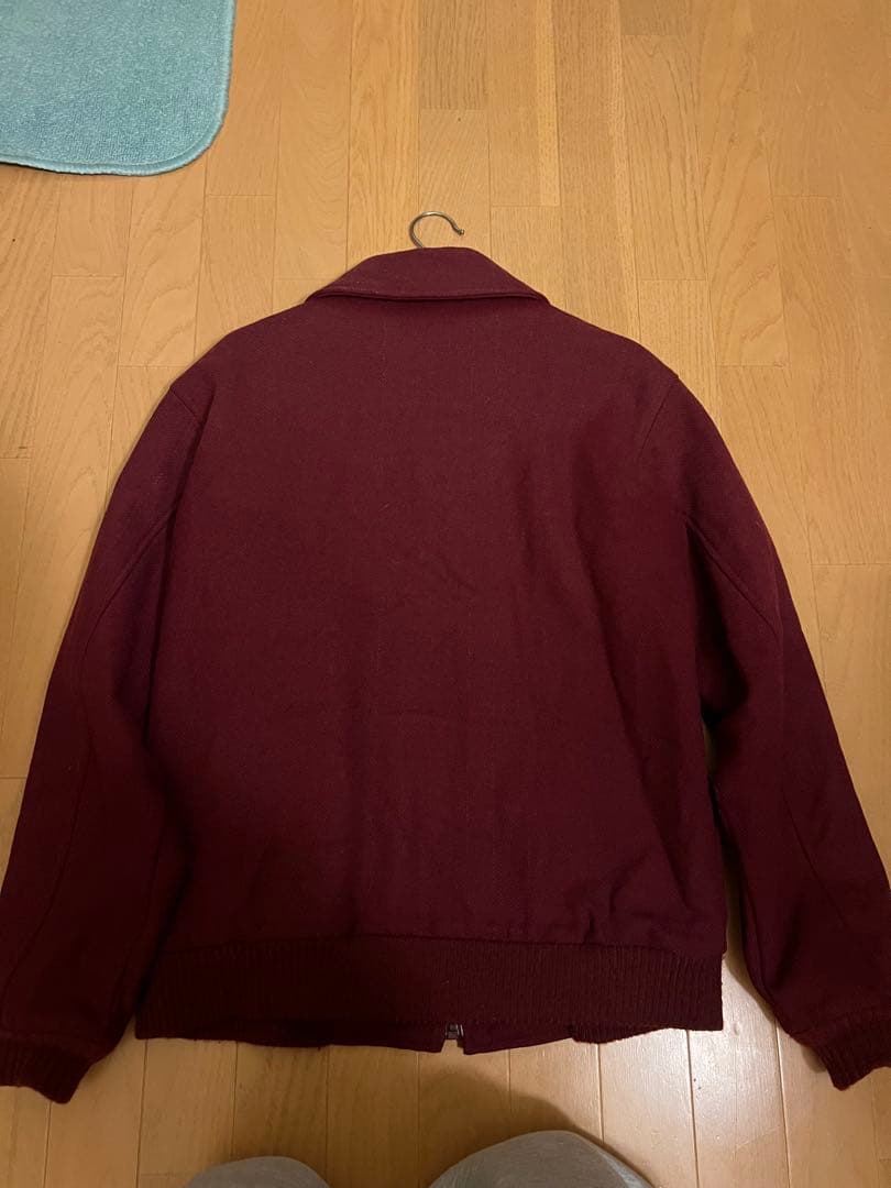 llbean 80s ウールジャケット　ワインレッド 裏地チェック　USA製
