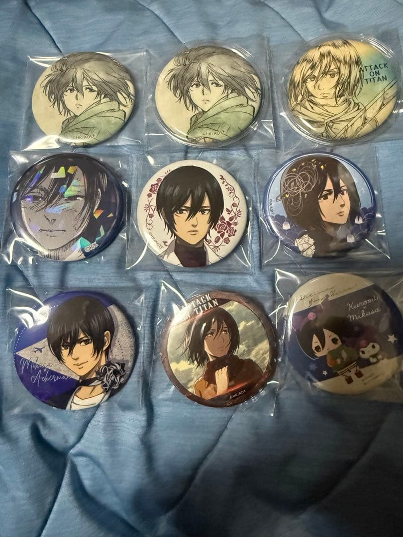進撃の巨人 ミカサ 缶バッジ まとめ売り