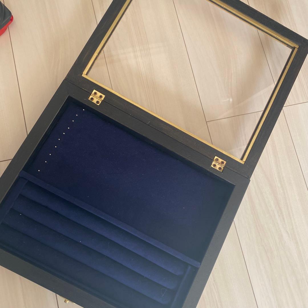 quarant'otto黒金色ベルベット仕上げクゥアラントットジュエリーボックス