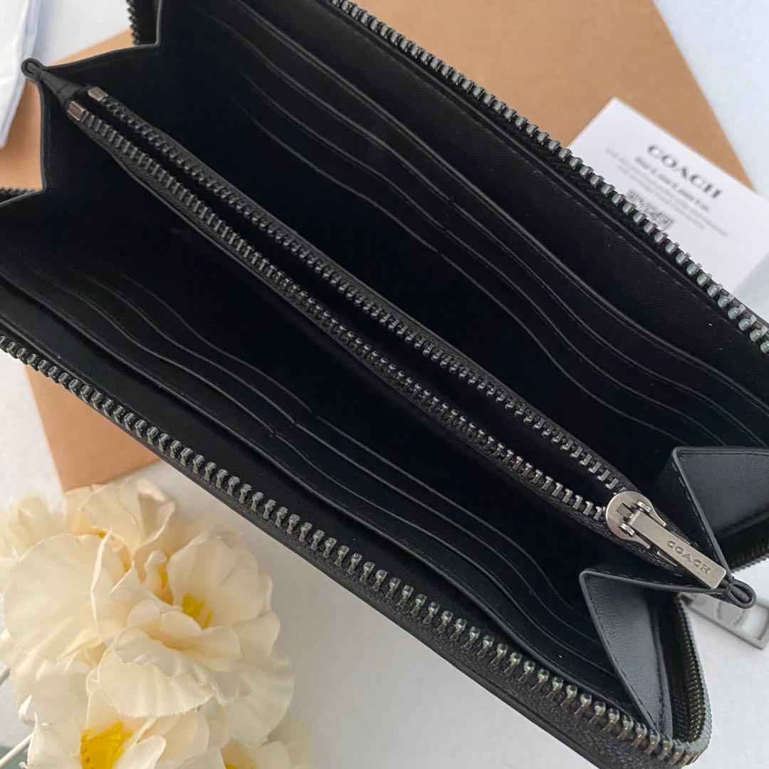 新品　正規品☆COACH コーチ　長財布　メンズ　ブラック　シグネチャー 長財布