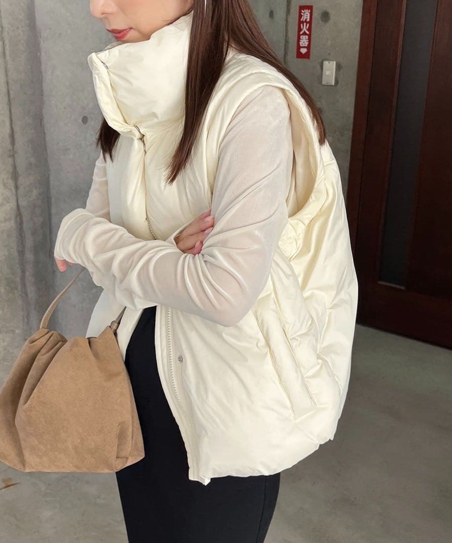 新品　CAPRICIEUX LE'MAGE 2WAY中綿パフジャケット　38