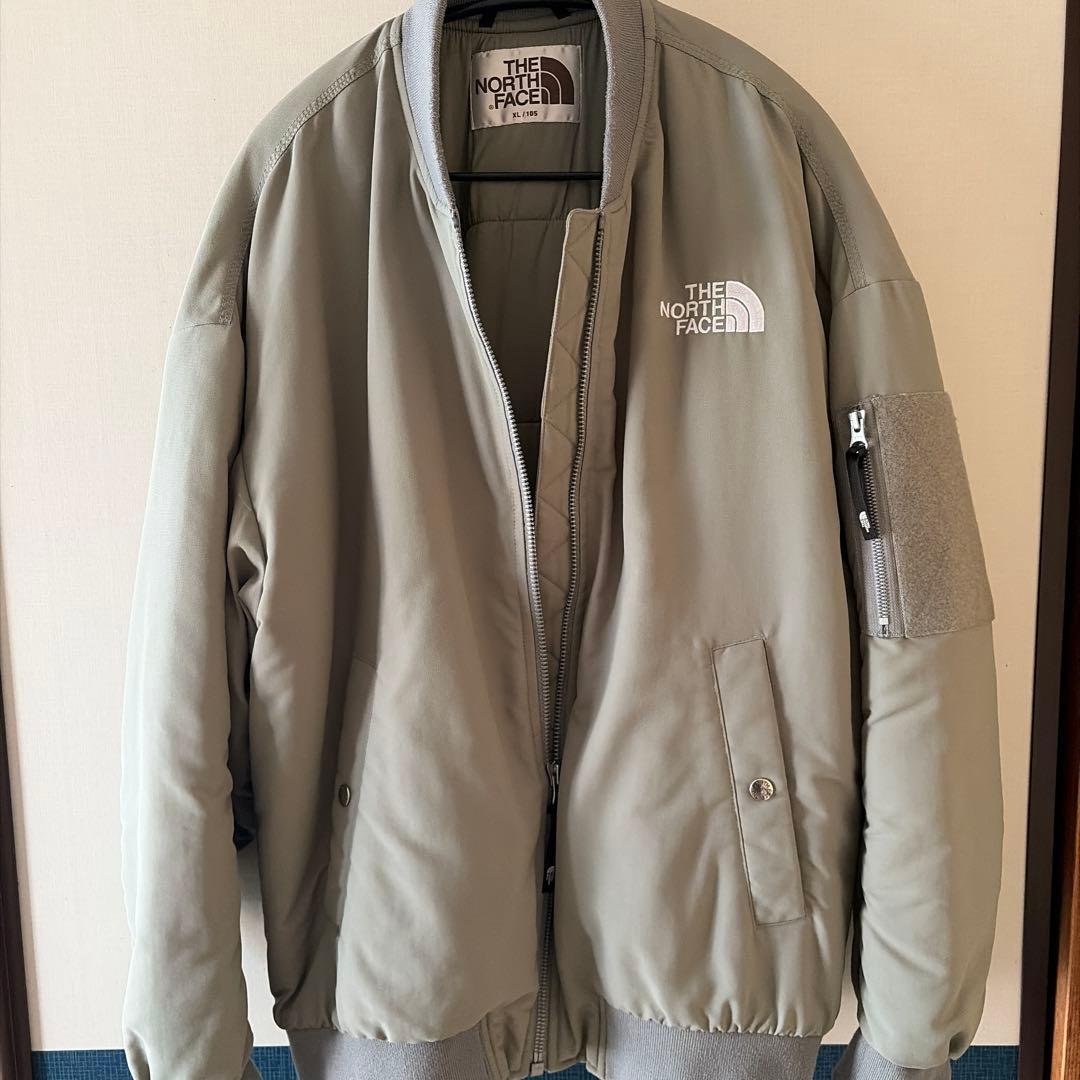 THE NORTH FACE ライトカーキ色 ナイロン中綿ジャケット XL