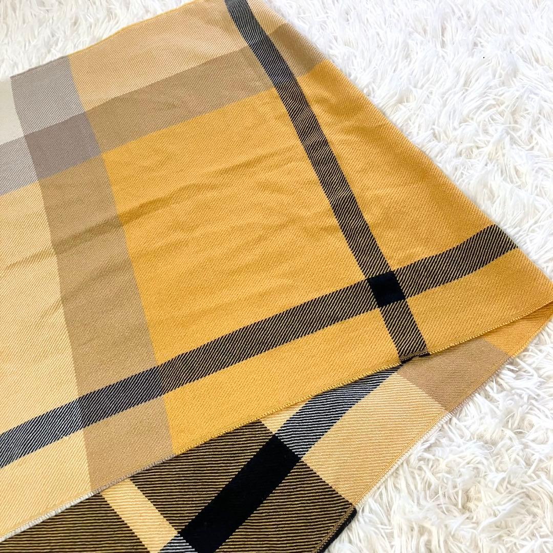 BURBERRY BLUE LABEL マフラー　ロゴ刺繍　ノバチェック