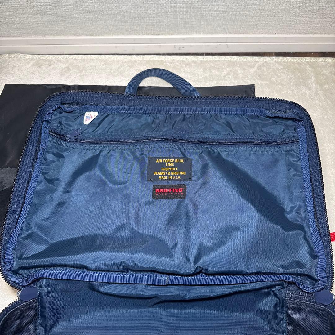 14 極美品　ブリーフィング　ビジネスバッグ　3way ブルー　ネイビー