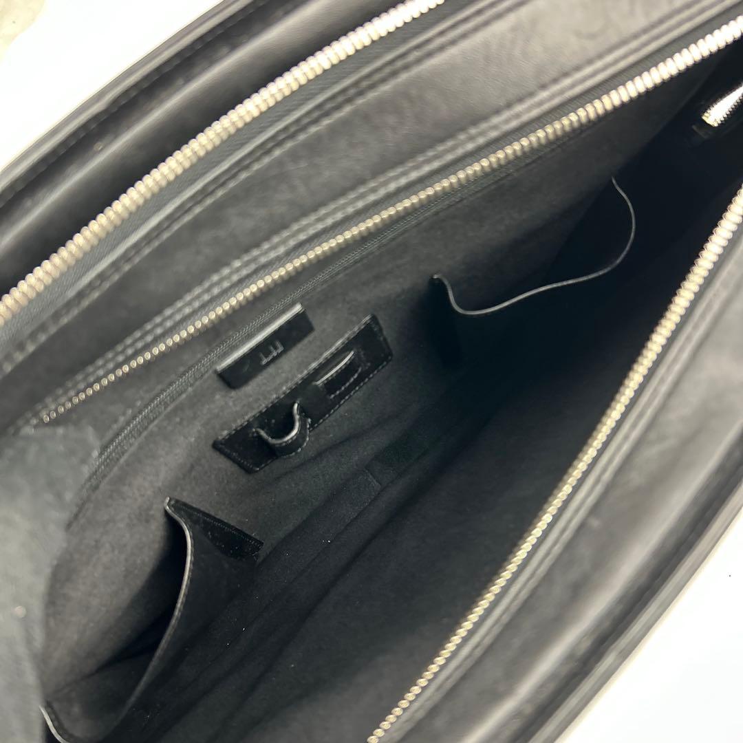 【美品】ダンヒル　センチュリーマン　ビジネスバッグ　2層　dロゴ　オールレザー