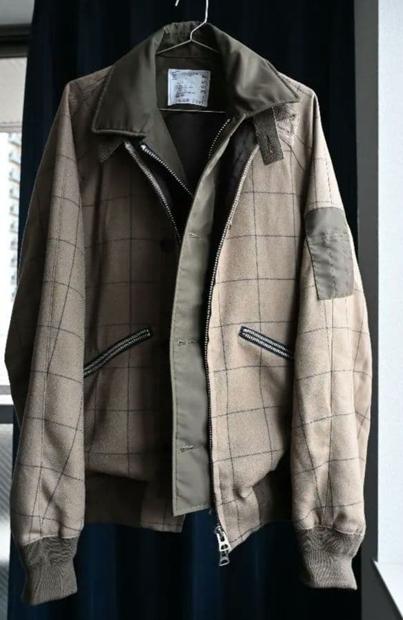 ジャケット・アウター Sacai 24aw Windowpane Blouson