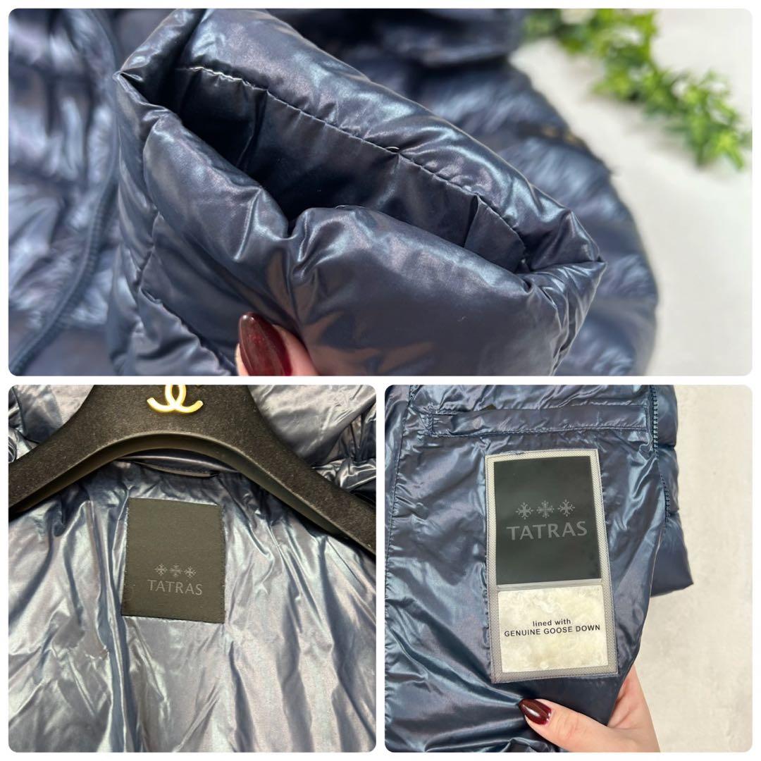 K659 美品 M タトラス バビラ ダウンジャケット ネイビー レディース