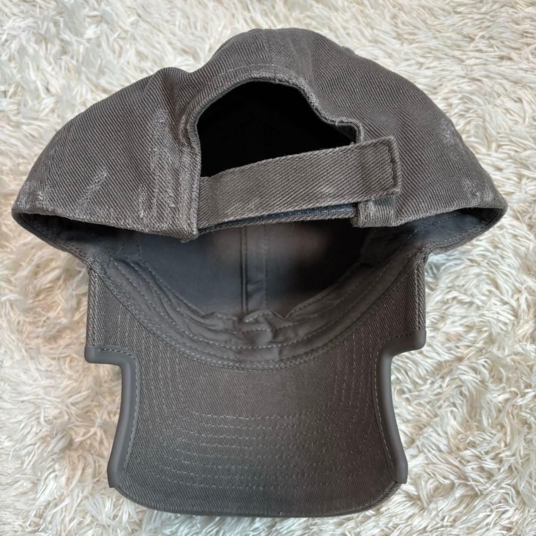 24AW バレンシアガ　ベースボールキャップ　ダメージ加工　グレー