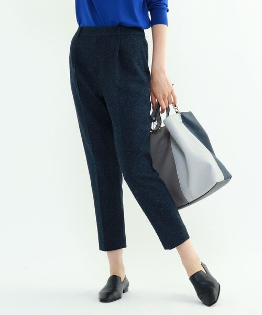 定価5万 タグ付✨️INDIVI マルチネップ パンツスーツ ネイビー 38