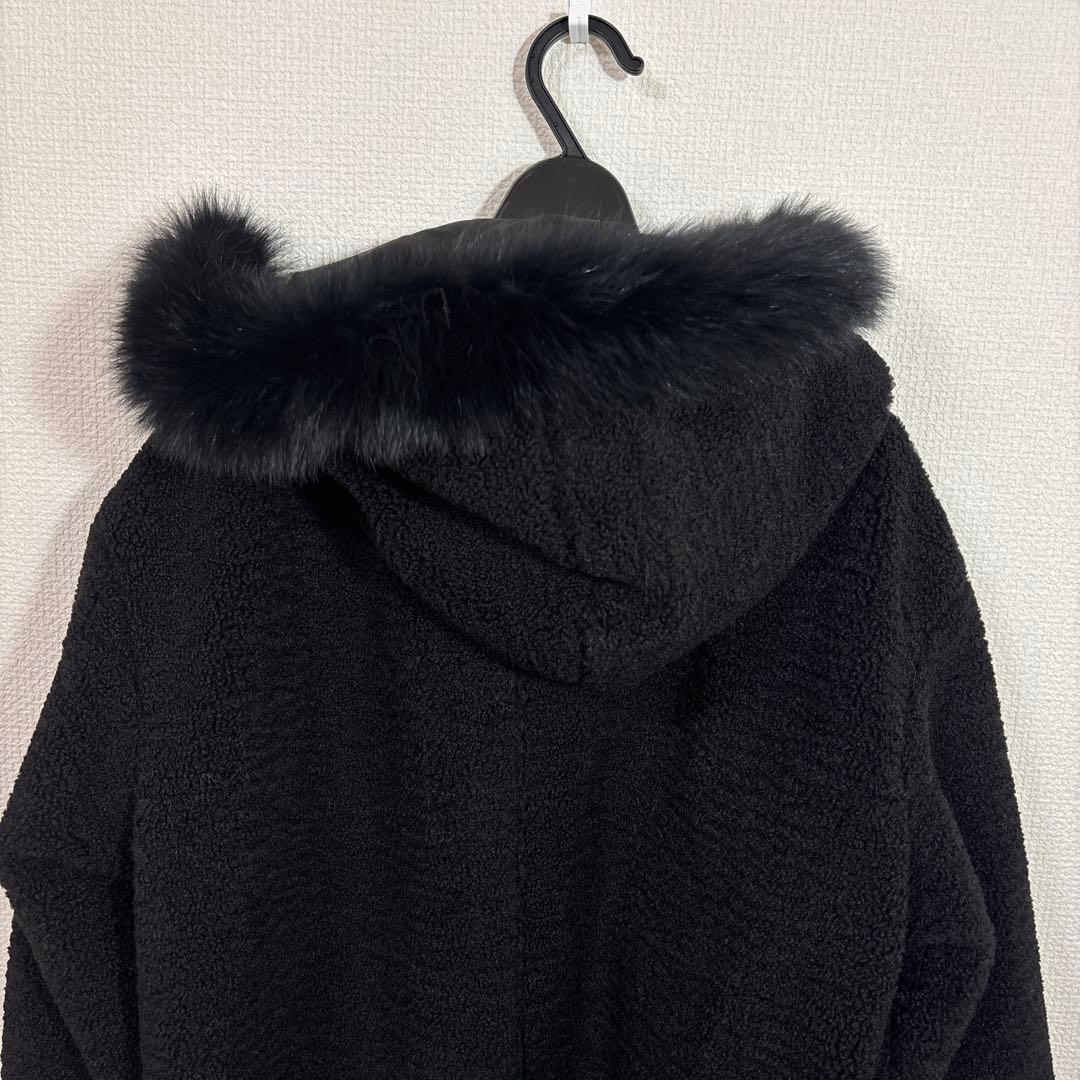 楽*々様 オークション出品 LASUDファーボアコート未使用品サイズ9号　定価3