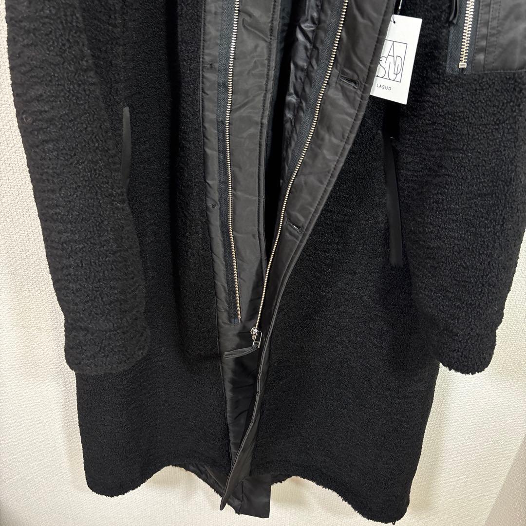 楽*々様 オークション出品 LASUDファーボアコート未使用品サイズ9号　定価3