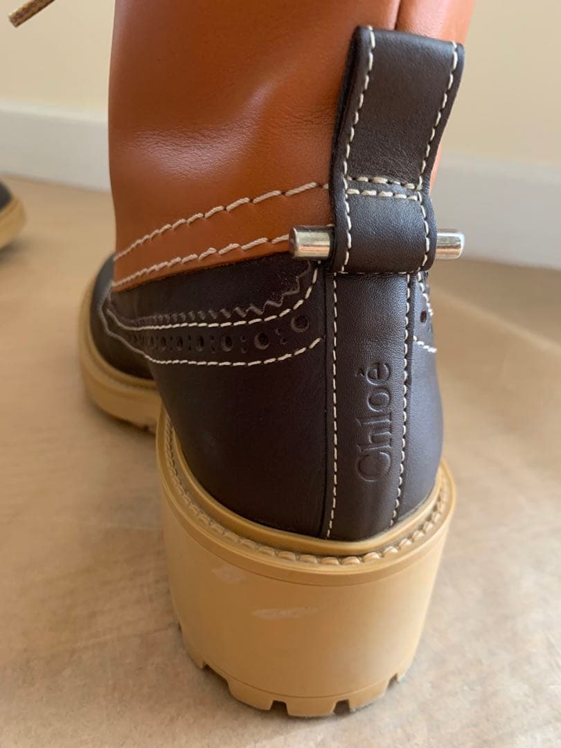 美品　Chloe クロエ　レースアップブーツ　24.5センチ