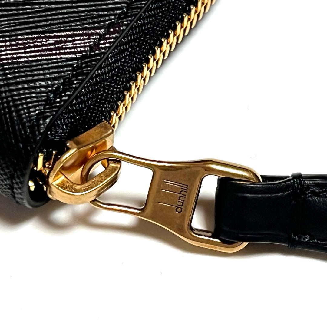 dunhill ケース ブランドロゴ レザー ブラック 美品 未使用 箱付