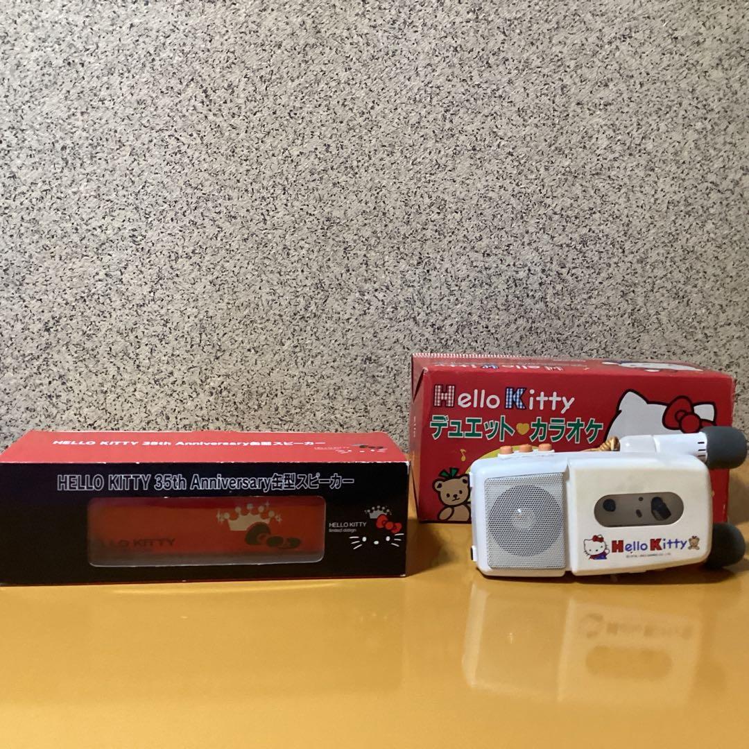 2215 ハローキティ　缶型スピーカー &ハンデデュエットカラオケ