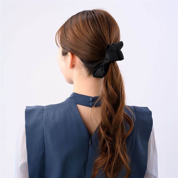 新品未使用　コンプレックスビス　 プレーンリボン　バナナクリップ(ブラック)