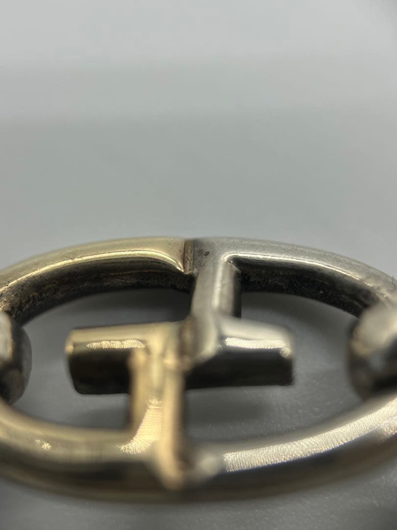 グッチ オールドグッチ Gリンク ネックレス SV YG コンビ 希少