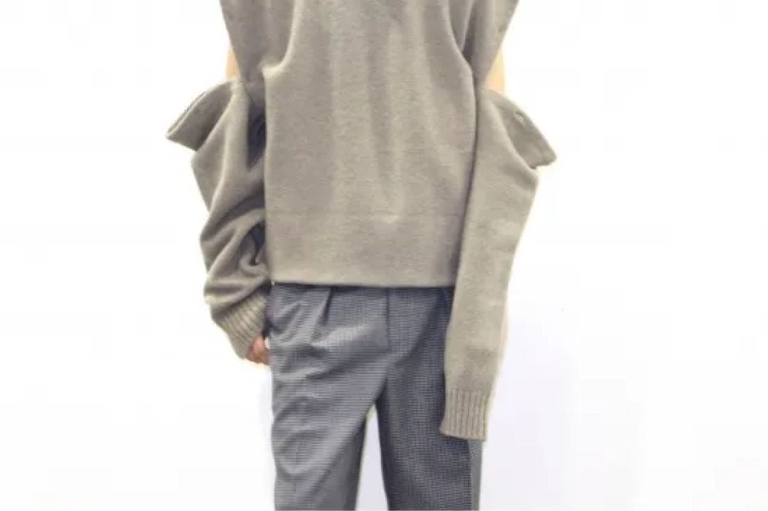 YOKE DETACHABLE FOLD UP SHARE KNIT カシミヤ混