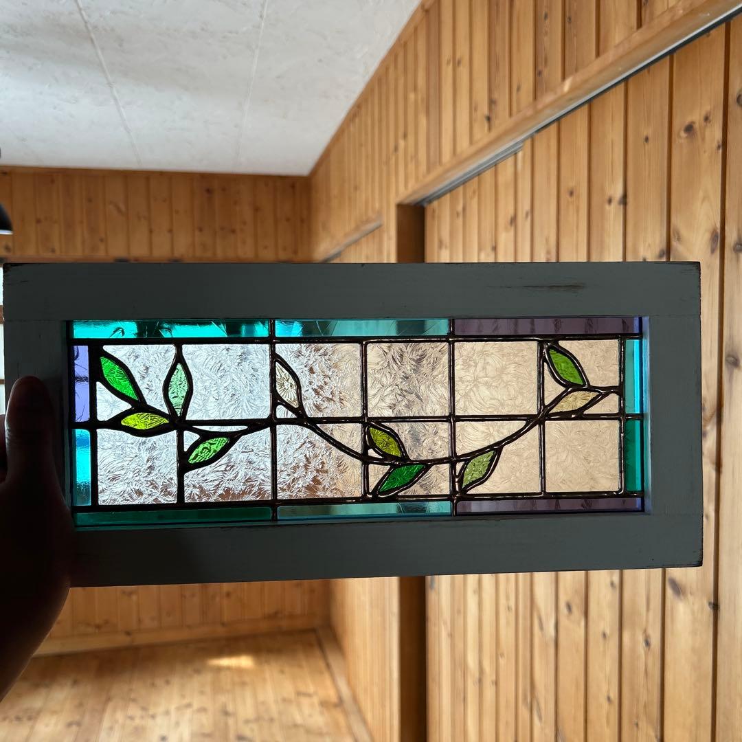 ステンドグラス　ハンドメイド　pink fox